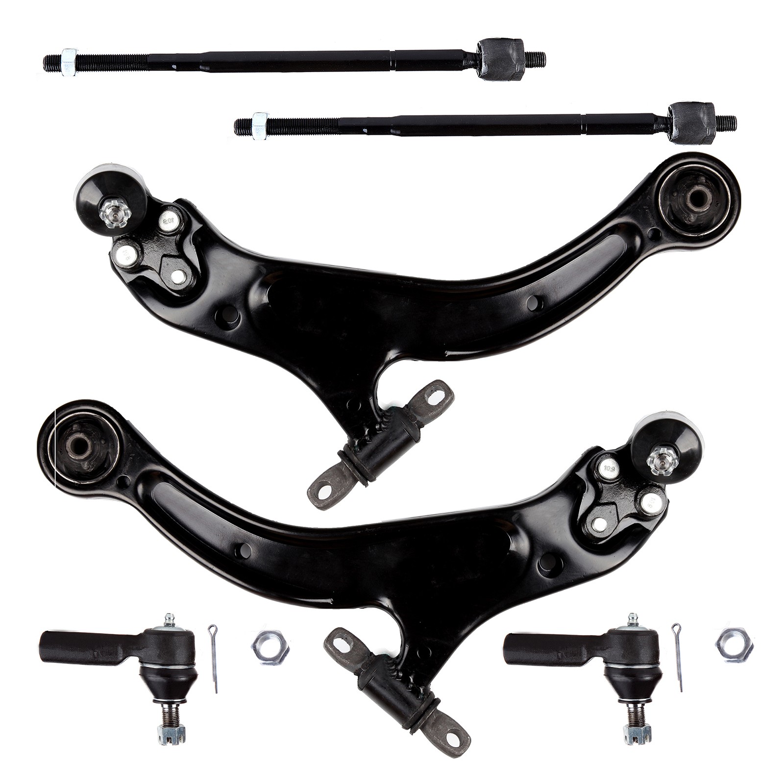 Suspension 6 x Lower Control Arm Inner Outer Tie Rod Kit Fit For Toyota Sienna