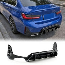 For 2023 Bmw 3-series G20 M-sport Lci Rear Diffuser Replacement Gloss Black