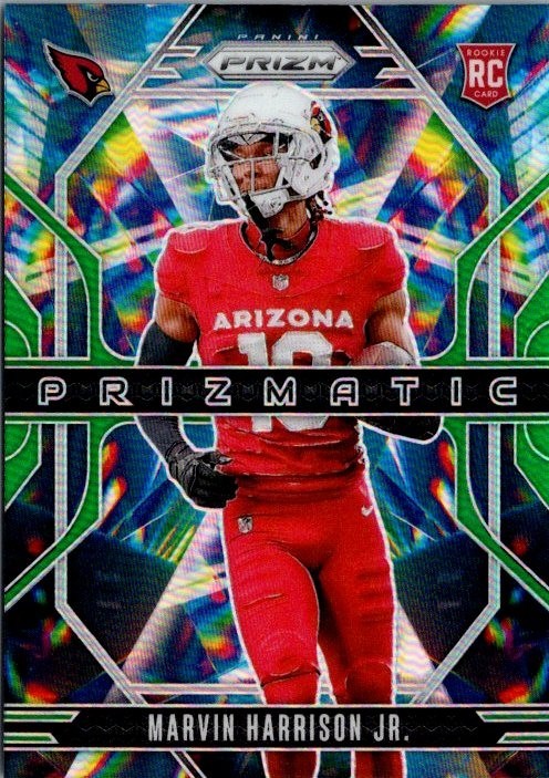 2024 Panini Prizm Green Wave Prizmatic RC Marvin Harrison Jr #12 Cardinals