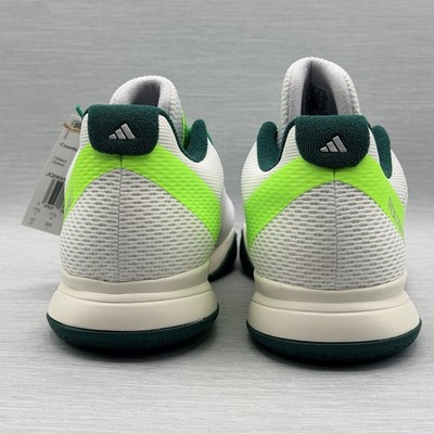 Adidas Men's 8 Pickleball Shoes White Green Courtflash Tennis HC