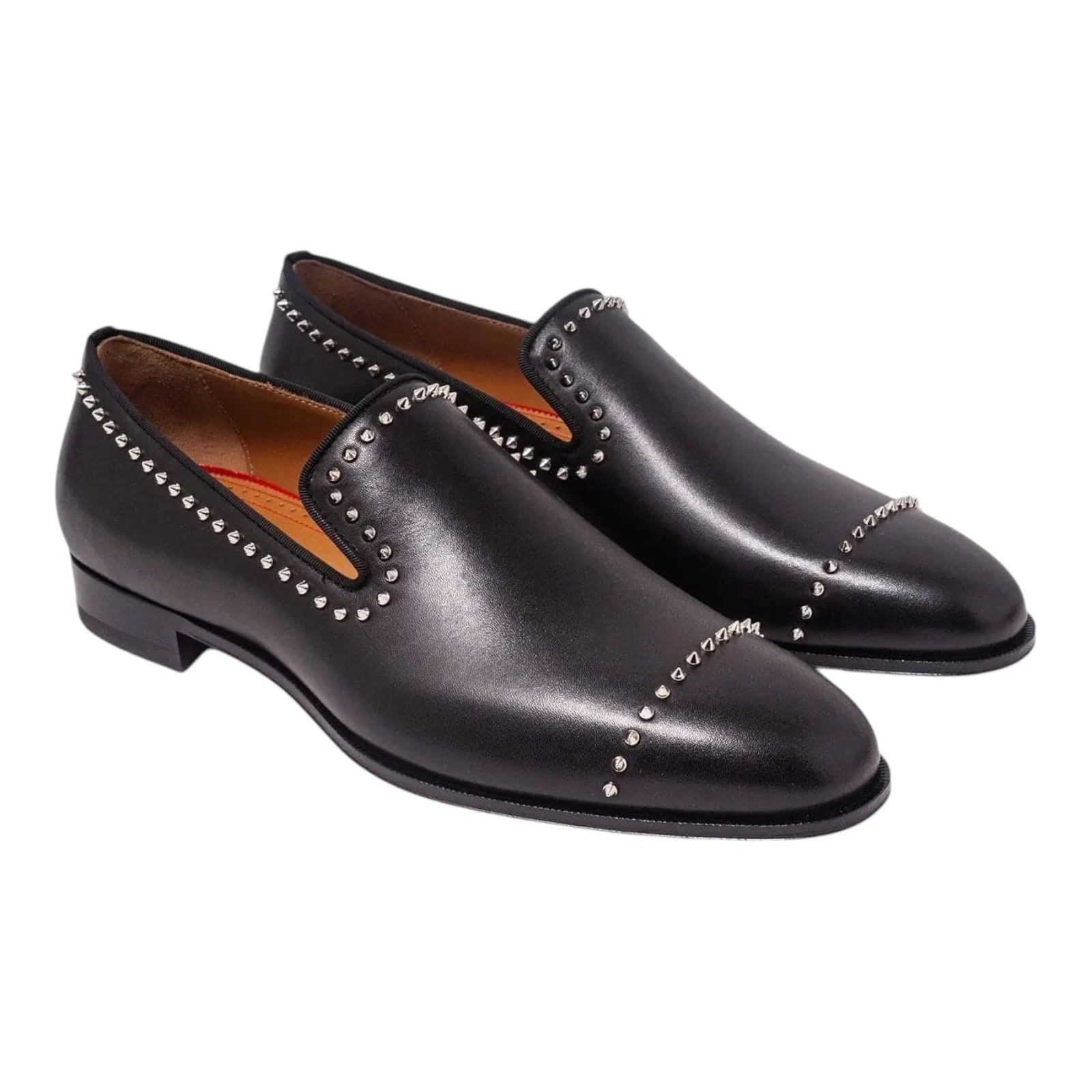 Christian Louboutin — Christian Louboutin Dandy Cloo Flat Loafers Black Spikes  EU 40.5 UK 6.5 US 7.5
