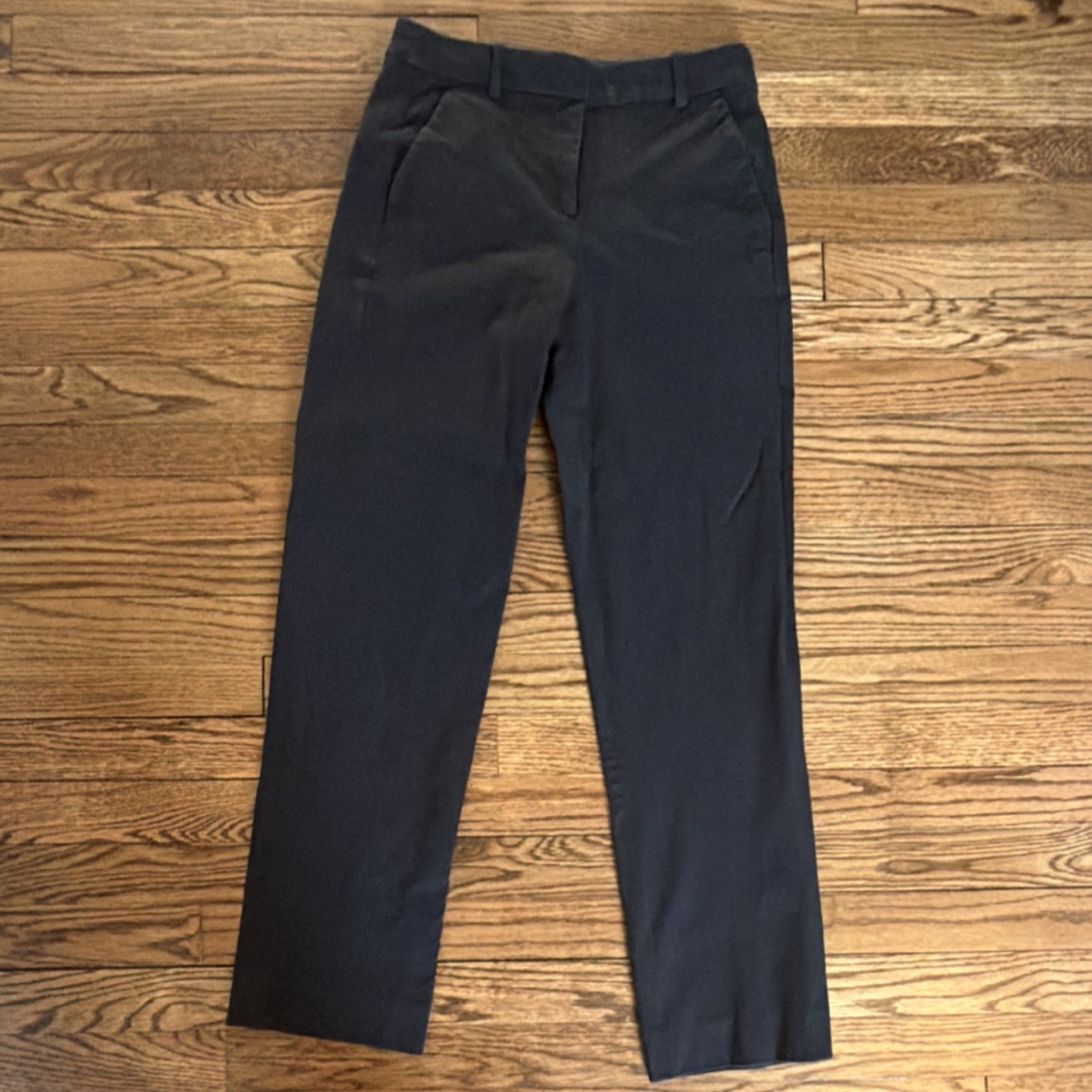 J.Crew Kallie Pant Black Women's Tall Flat Front Straight Dress Pants Solid