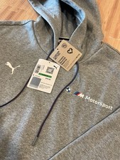 NEW Puma BMW Motorsport Medium Gray Heather Hoodie Fleece Men's Large MSRP: 70