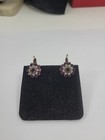 Liz Palacios Purple & Ab Crystal Round Halo Burst Lever Back Earrings