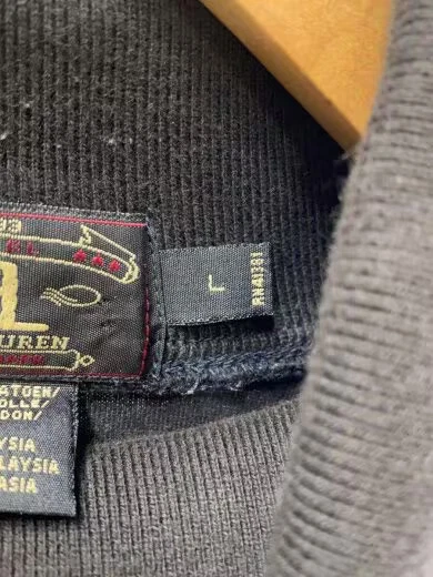 RRL/Sudadera/L/Algodón/Negro/Tres Estrellas/años 90/Cuello Tortuga Foto 4 de 4