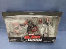 MARVEL LEGENDS SERIES EXCLUSIVE BLACK WIDOW WITH MOTORCYCLE ACTION FIGURE HASBRO