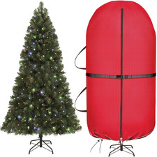 Upright Christmas Tree Storage Bag with Adjustable Straps, Christmas Tree Cover
