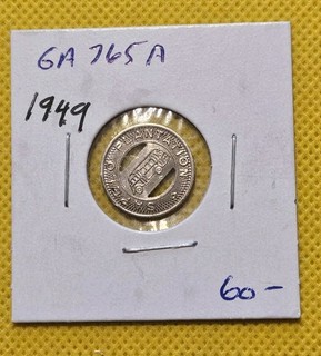 1949 Sapelo Plantation Good For One Fare Transit Token GA765A B2569