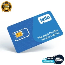 Tello US Prepaid SIM Card – 3-in-1 Kit, BYOP, 4G LTE/5G Coverage