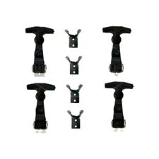 4x Buyer Products Rubber Hood Latch Bungee Latch Battery Latch W/ Bracket&Pin 