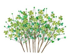St Patrick s Day Decorations 8 Pcs Artificial Shamrock Berry Stems Picks 24''
