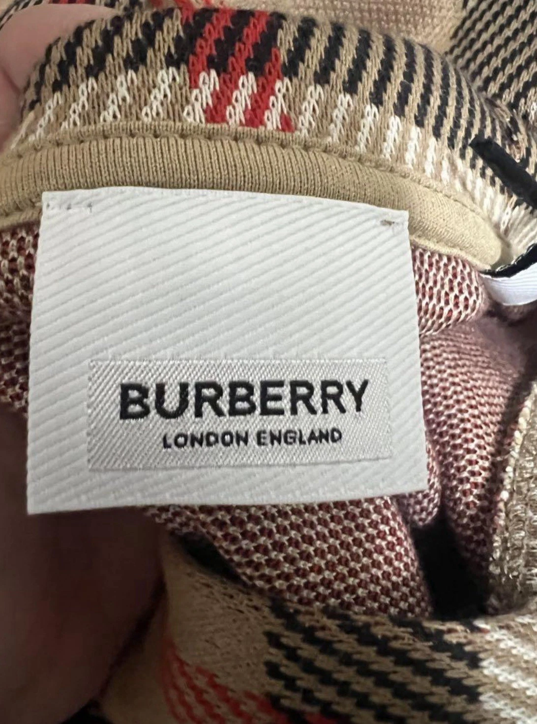 BURBERRY Beige Nova Check Pullover Felpa con Cappuccio S RARO