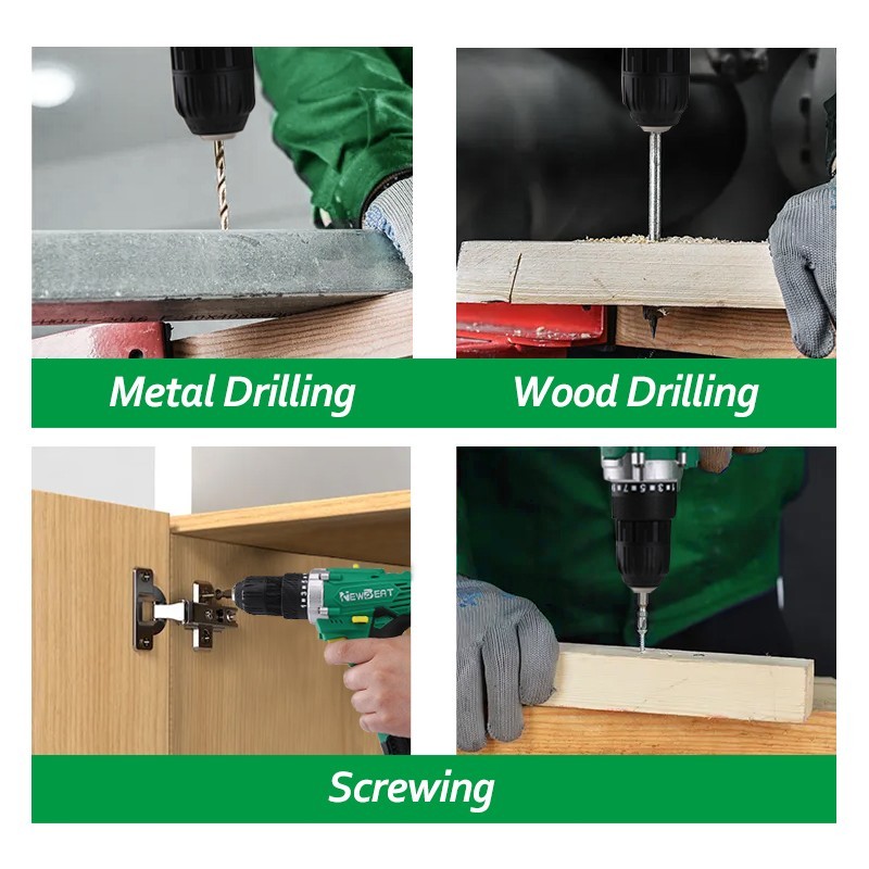 Portable 12V Cordless Drill Set with Charger & Accessories Kit for Home Repair