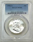 1953 S Franklin Half Dollar PCGS MS64 Frosty White Just Graded New Holder #F289C
