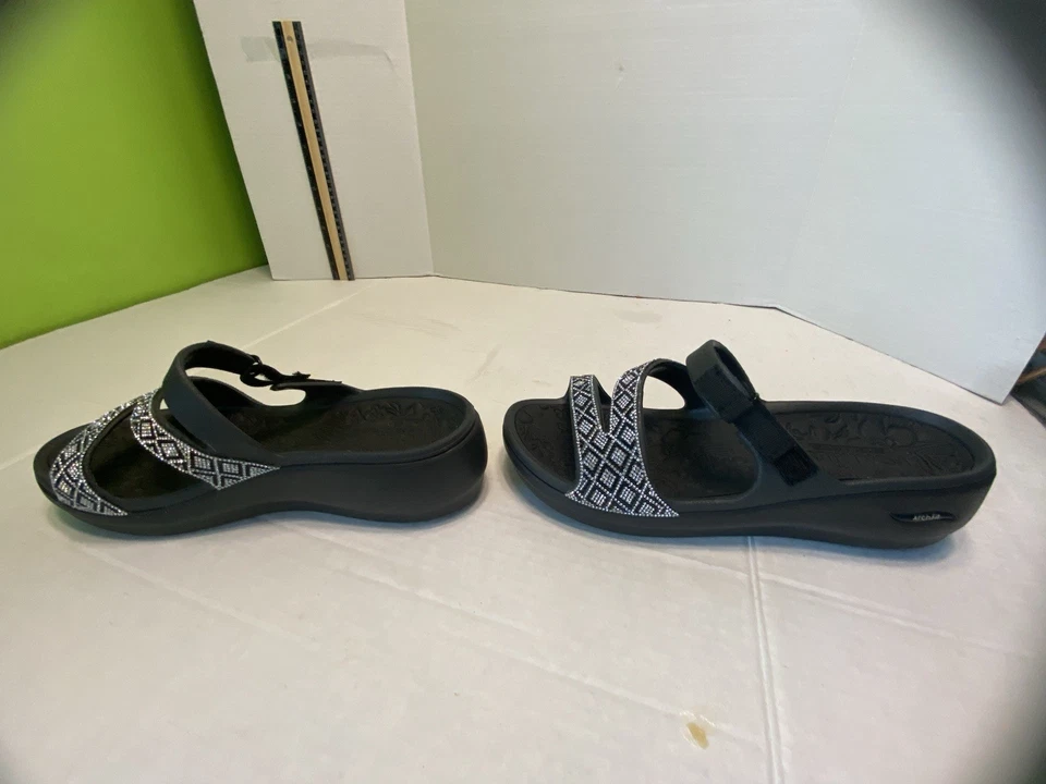 Sandalias para mujer Skechers Foamies Arch Fit Ascend Showstopper estrás talla 8 Foto 3 de 4