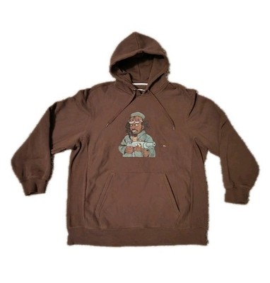 Earl Sweatshirt 'Sick' NBA Leather 2022 Tour Brown Band Merch Hoodie Mens 3XL 