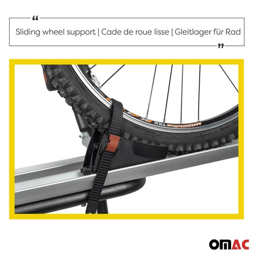 Menabo Fahrradträger 3 Fahrräder für Audi A1 8X 2010-2014 Alu Schwarz Silber - Afbeelding 4 van 10