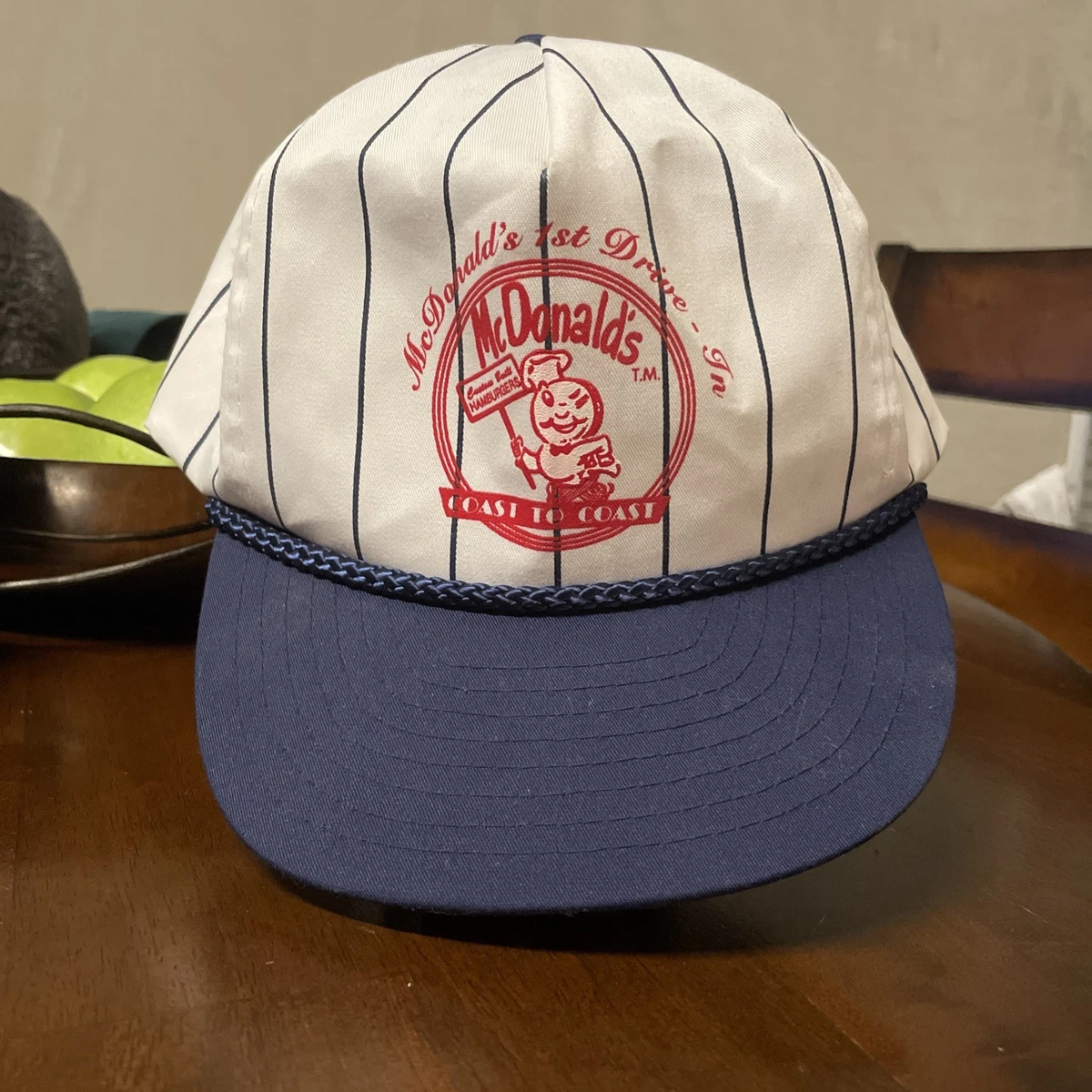 ALLNTRENDS McDo Burger Casquette de baseball brodée Fast Food pour adulte, Noir, One Size