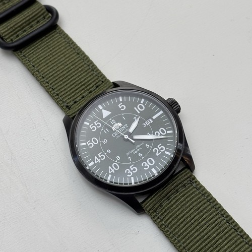 Orient Automatic Sports / Flight Watch Green Black 42mm Field Men’s ER2AD0A CA - Picture 7 of 8