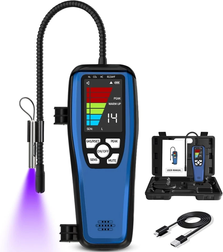 Rechargeable ALD-200 Freon Leak Detector with 2.8" TFT Display & Audible Alarm - Image 3 of 4