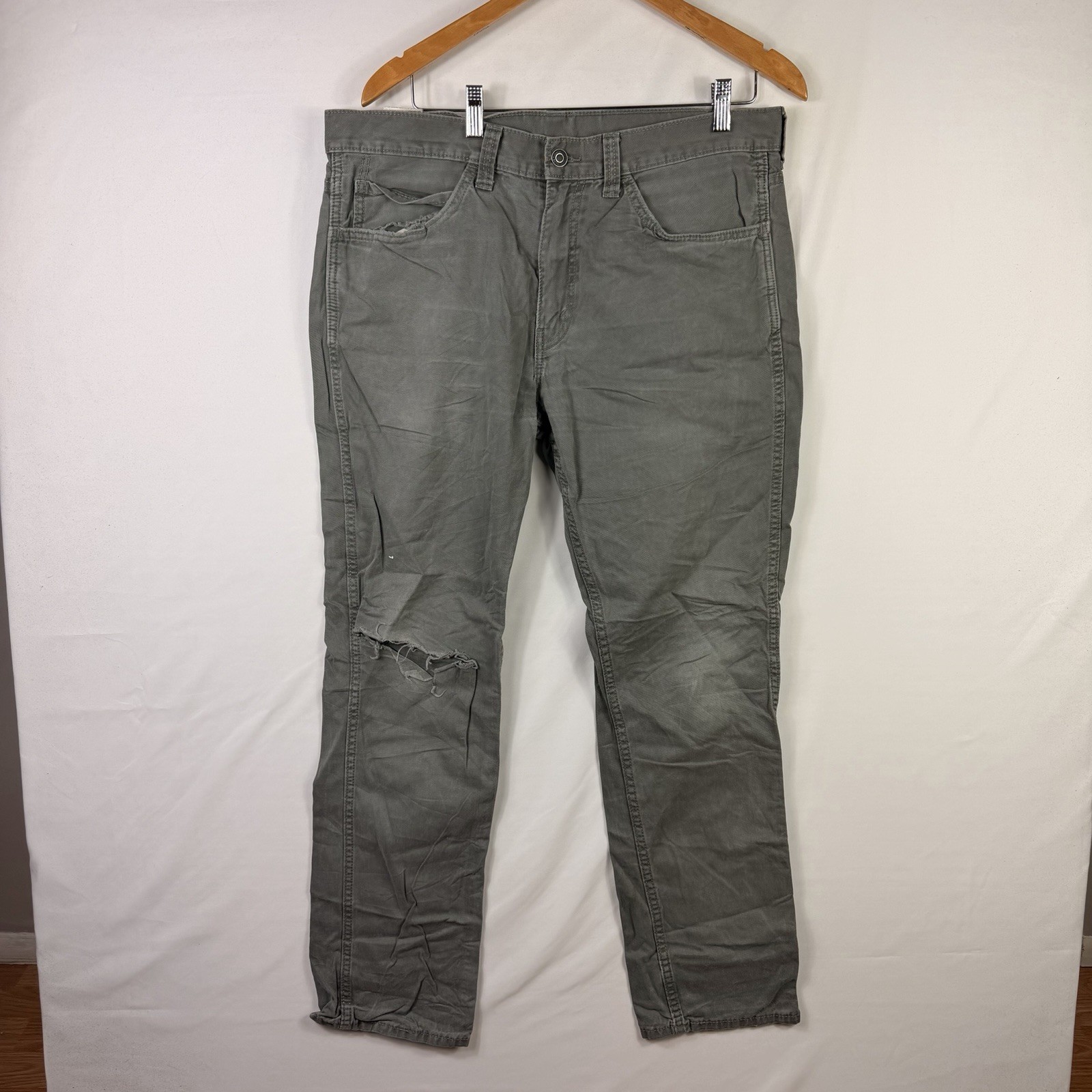 Levi's 511 Jeans Men’s 36x32 Gray Dark Wash Denim Skinny Slim Fit 100% Cotton