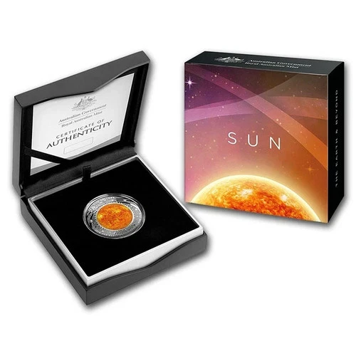 2019 $5 1oz Silver Proof Domed Coin - The Sun * The Earth and Beyond Series