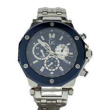 GC Quartz Watch Navy & Silver Stainless Steel 40mm New