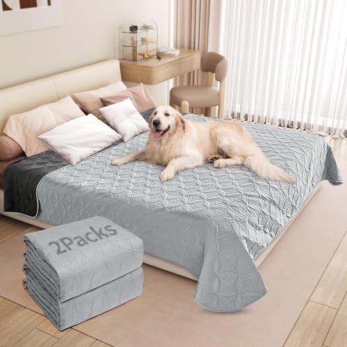 2 paquetes de mantas impermeables lavables para perros grandes, fundas de sofá para mascotas - Imagen 2 de 7