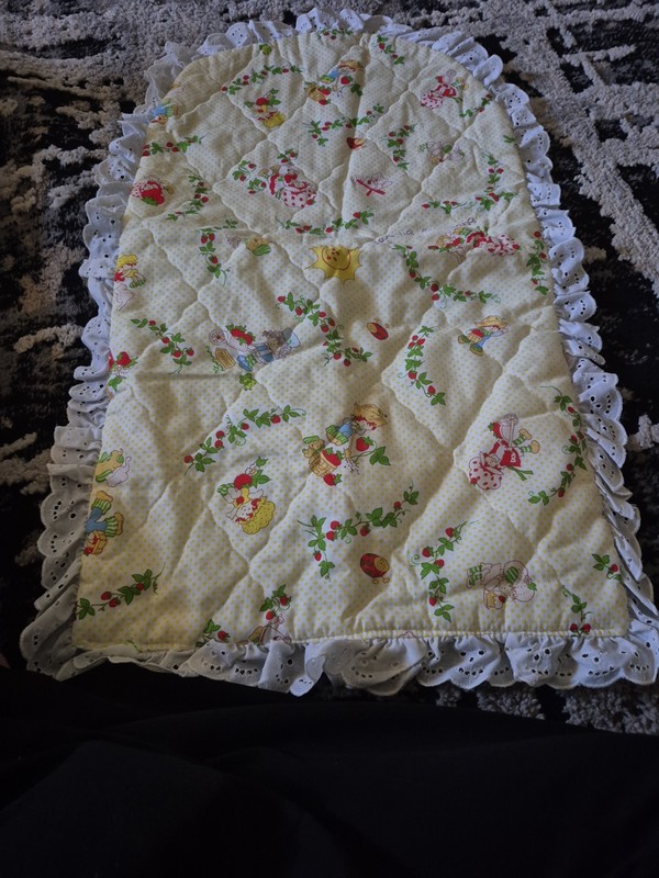 VINTAGE STRAWBERRY SHORT CAKE 1980s HIGH CHAIR COVER IN GREAT CONDITION RARE