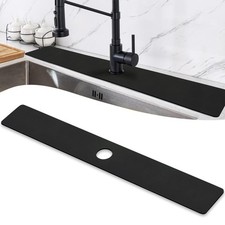 Faucet Mat for Kitchen Sink Cuttable, 29 Inch Extra Long Sink Splash Guard Be...