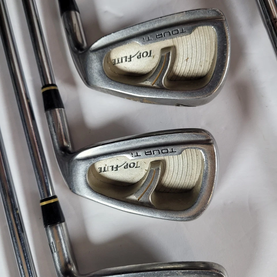 Juego de palos de golf Top Flite Tour Ti hierro 3-LW ejes de acero S300U Dynamic Gold diestro Foto 4 de 4