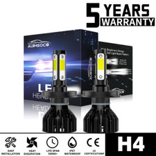 LED Headlight Kit H4 HB2 9003 6000K Hi/Low Bulbs for HONDA CIVIC 1992-2002 2003