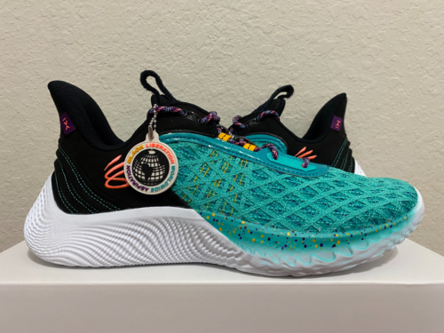 Under Armour UA Curry Flow 9 Black History Month BHM Green Black White size 10.5 - Picture 1 of 10