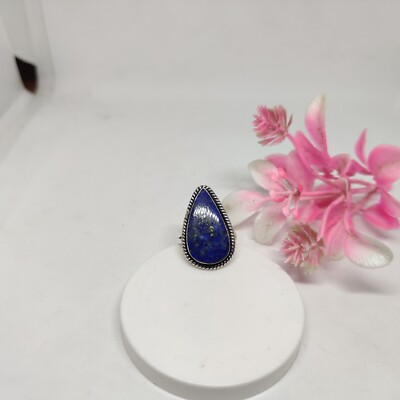 Nice Lapis lazuli Gemstone Ring 925 Sterling Silver Gift For Her Girlfriend Gift
