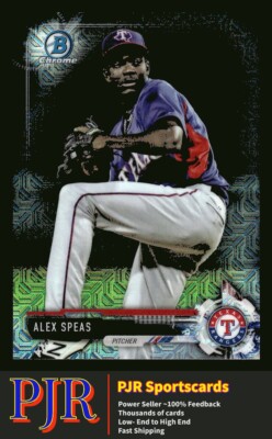 2017 Bowman Chrome #BCP68 Alex Speas Texas Rangers  Mega Box