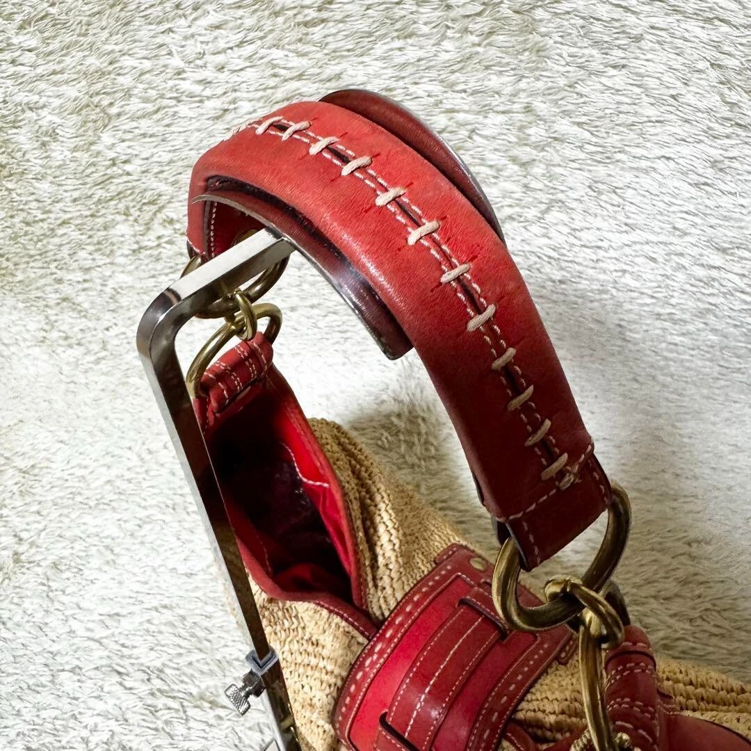 Borsa a mano Coach Jackie mezza luna cestino una spalla F13374 USATA