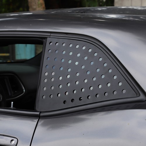 2pcs Quarter Side Window Louver Scoop Cover Vent Trim For 2008+ Dodge Challenger - Picture 4 of 6