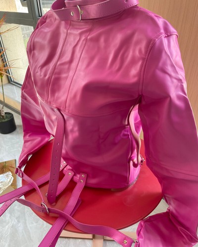 Verstellbare Asyl Zwangsjacke Gerade Jacke Kostüm Körper Harness Armbinder BDSM - Bild 5 von 11