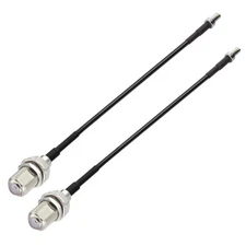 2-Pack F Female to TS9 Male Pigtail External Antenna Adapter Cable RG174 15cm
