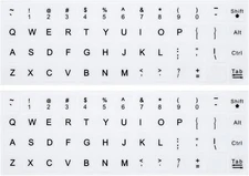(2PCS Pack) English Keyboard Stickers, Universal Keyboard Replacement Letters