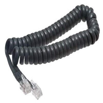 Mitel 7 Ft Black Handset Curly Cord for IP 5000 Series Phones New