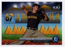Drew Thorpe #BTP-67 Padres Baseball Card 2024 Bowman Chrome Scouts Top 100