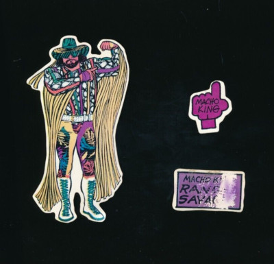 1991 WWE Vinyl decal 3'' Macho King Randy Savage super rare removable adhesive