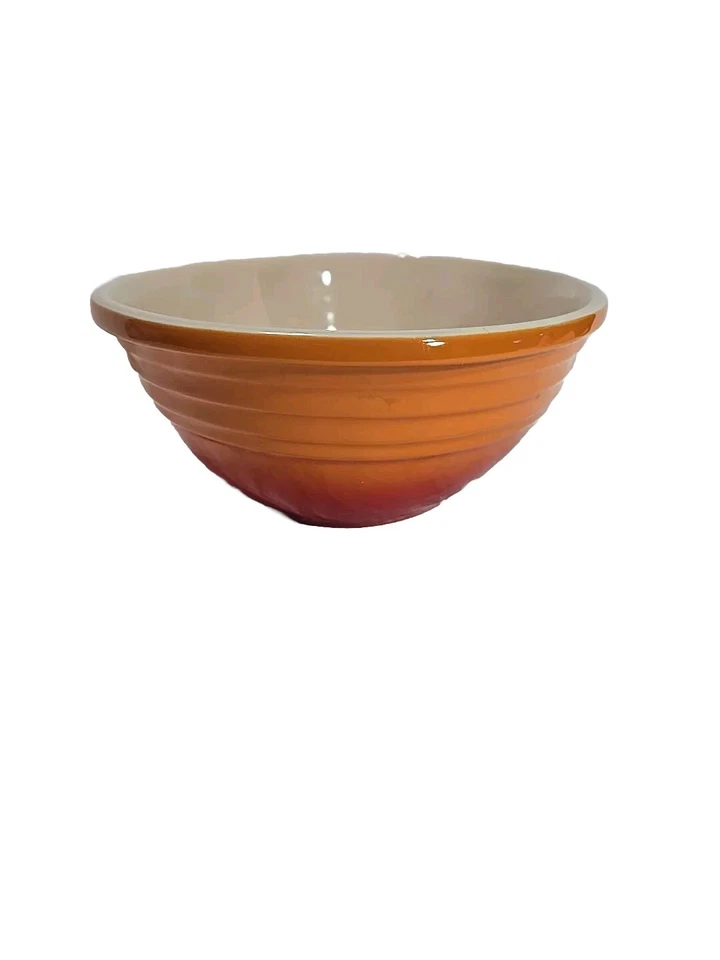 Raro Le Creuset Rojo 3,6 cuartos/3,4 L Ovalado Tazón para Servir Gres Vacaciones Usado Foto 4 de 4