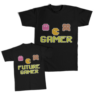 Dad and Son Matching Outfits Clothes Gamer Pixels Games - Future Gamer Pixels