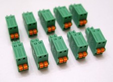 10 2 pin - 2.54mm Pluggable Connector - Spring Terminal Block - Phoenix Plug