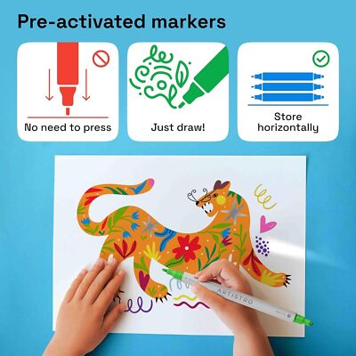 Artistro 3+3 Pack Oil Dual Tip Paint Pens (EF+MED) White