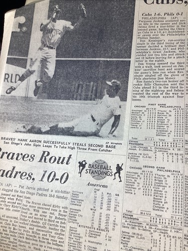 Giornale Macon Georgia 21 luglio 1969 NASA Moon Walk raro VHTF bella pubblicità locale! - Foto 12 di 24