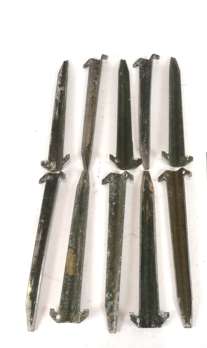 US Army 12" Aluminum Tent Stakes USED (QTY 10)