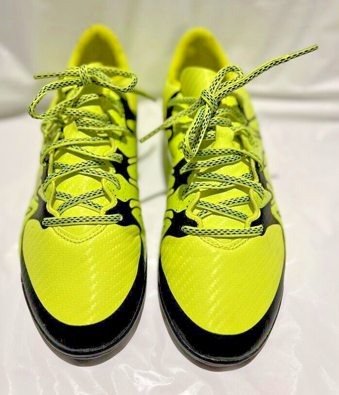 Adidas Men’s Size 7  Turf  X 15.3  Soccer Solar Yellow Black Sneakers